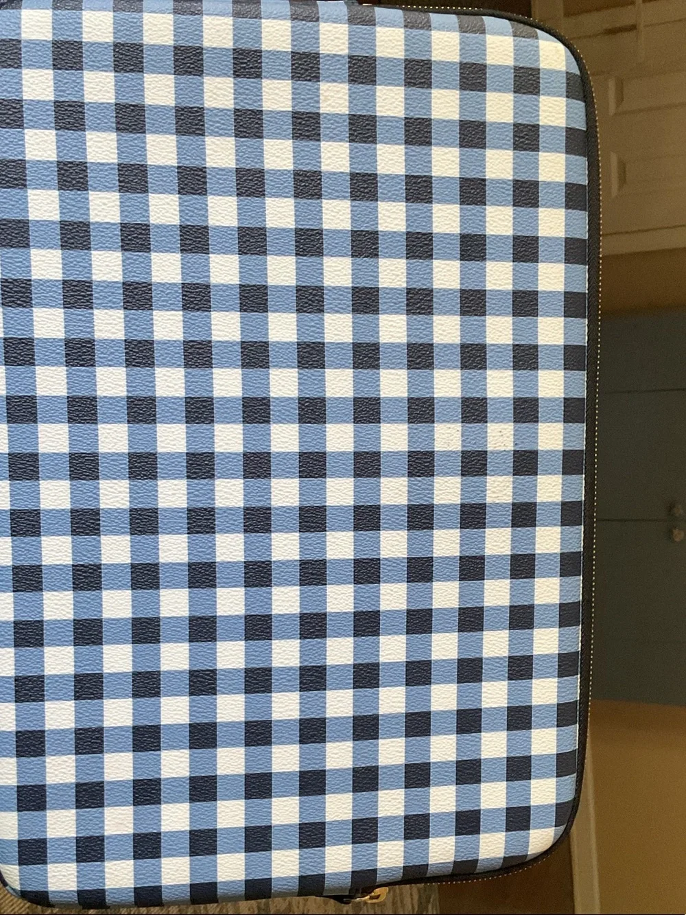 kate spade Blue and White Gingham Laptop Case